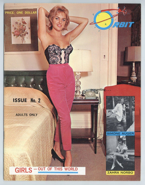 Orbit #2 Gene Bilbrew 1962 Selbee 56pg Simone Auger, Virginia Bell,Zahra Norbo Pinup Magazine M23677