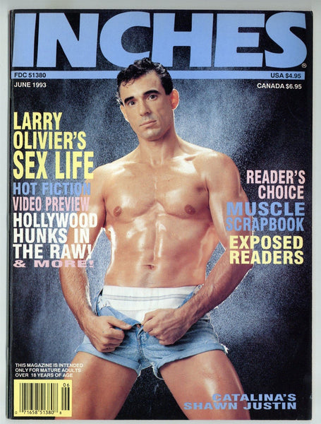 Inches June 1993 Shawn Justin, Chad Mayers 100pgs Catalina Studios Gay Magazine M23702