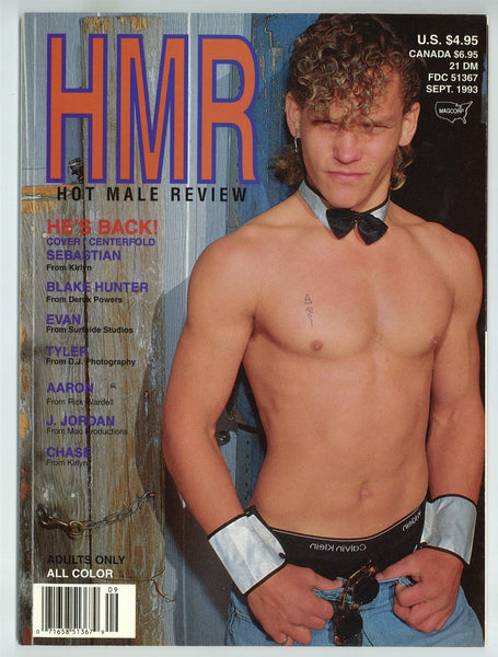 HMR Hot Male Review Sept 1993 Blake Hunter Derek Powers 84pgs Mac Prod
