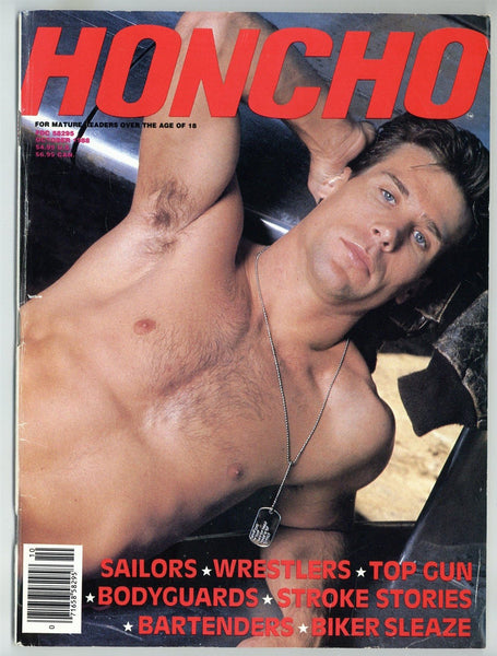 Honcho 1988 Eric Blaine, Kristen Bjorn Photography 98pgs Beefcake Hunks Vintage Gay Pinup Magazine M23724