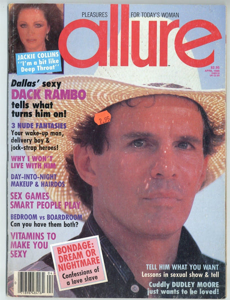 Allure 1986 Dack Rambo, Klaus Peter Schnabel 84pgs Gay Pinup Magazine M23739