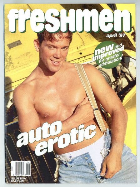 Freshmen April 1997 SLI Publishing Kurt Houston, Raymond Scott, Alec Powers 74pgs Sean Hunter Vintage Gay Pinup Magazine M23773
