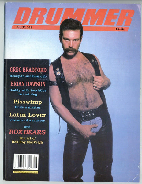 Drummer #149 Desmodus Inc 1991 Gregory Bradford, Larry Townsend 100pgs Etienne, Tom Of Finland, Bill Ward Gay Magazine M23776