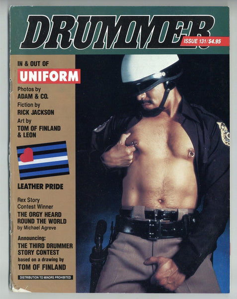 Drummer #131 Desmodus Inc 1989 Tom Of Finland, Larry Townsend Vintage Gay Leather Magazine M23781