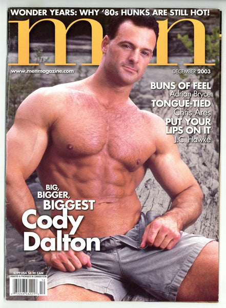 Men Dec 2003 Cody Dalton, JC Hawke 82pg Adrian Bryce Gay Pinup Magazine M23867