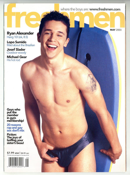Freshmen May 2003 Ryan Alexander, Lopo Sumido, Michael Gear 82pgs Josef Slader Gay Pinup Magazine M23894