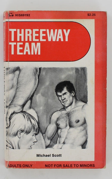 Threeway Team by Michael Scott 1977 Surrey House HIS69192 HIS 69 Series 186pg Erotic Gay Pulp PB126