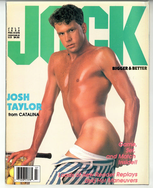 Jock July 1990 Josh Taylor, Catalina, Jim Bentley, Tony Sinatra 84pgs Brian Hawkes Gay Pinup Magazine M23914