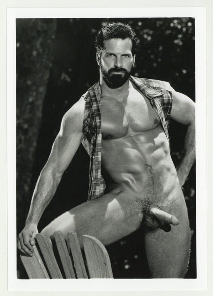 Chet O'Roark 1998 Colt Studios Serious Stare 5x7 Jim French Handsome Bearded Gay Physique Photo J10679