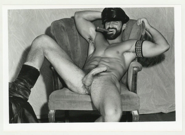 Chet O'Roark Sexy Stare 1998 Colt Studios Cigar Smoking Hot Beefcake Leather 5x7 Jim French Gay Physique Photo J10683