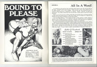 Bound To Please V1#10 Vintage Female Bondage Magazine 60pg Robert Bishop BDSM Art, House of Milan M23983