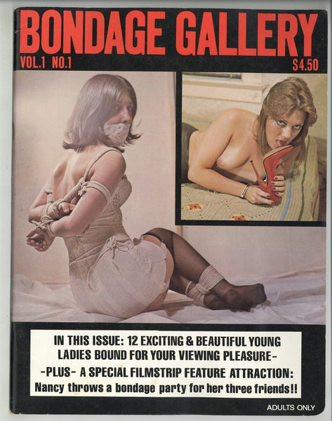 Bondage Gallery V1#1 Vintage S&M Female Bondage Magazine 48pgs BDSM Kane Publishing M24011