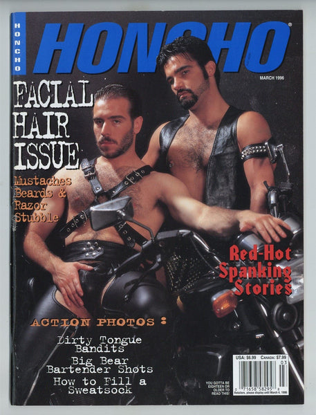 Honcho March 1996 Cityboy, Forum Studios, Larry Townsend Leather 100pgs Vintage Gay Magazine M24083