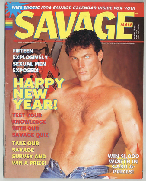 Savage Male 1995 Mark Montana Rip Stone 98pgs Cal Decker Catalina Gay Pinup Magazine M24097