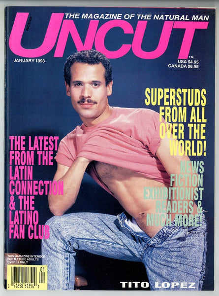 Uncut 1993 Tito Lopez, Manuel Handle, Kevin White 100pg Romeo Castillo, Aiden Shaw Gay Pinup Magazine M24122