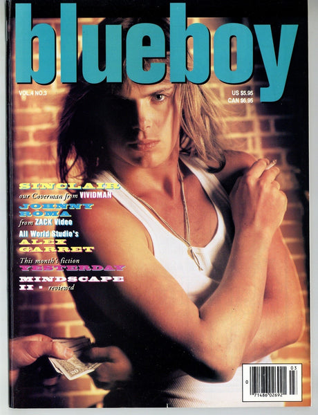 Blueboy March 1993 Sinclair, David Griffin, Johnny Roma 100pgs Axel Garret, Todd Fuller Gay Pinup Magazine M24123