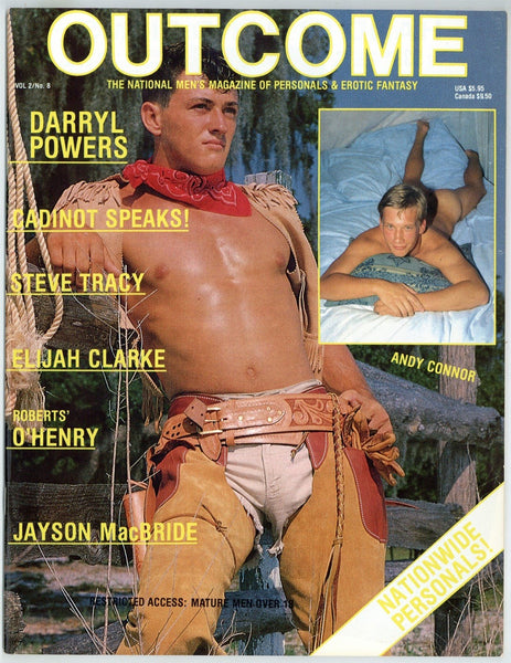 Outcome 1990 Darryl Powers Steve Tracy Elijah Clarke 46pgs Gay Magazine M24175