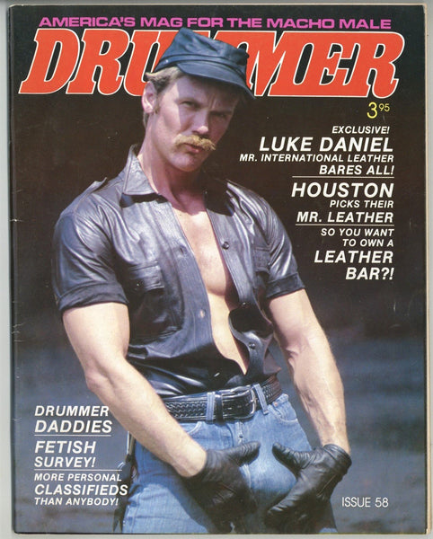 Drummer 1982 Luke Daniel 98pgs Larry Townsend, Bill Ward Vintage Gay Leather Magazine M24228