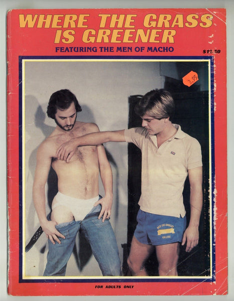 Where The Grass Is Greener Nova Productions, Men of Macho 1981 Jean Chambois Clay Hughes 48pgs Gay Magazine M24303