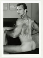 John Pruitt 1994 Colt Studios 5x7 Serious Stare Rear View Jim French Gay Nude Photo J10785