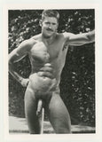 Jock Peterman 1994 Colt Studio 5x7 Smiling Tanned Moustache Beefcake Hunk Jim French Gay Nude Photo J10796