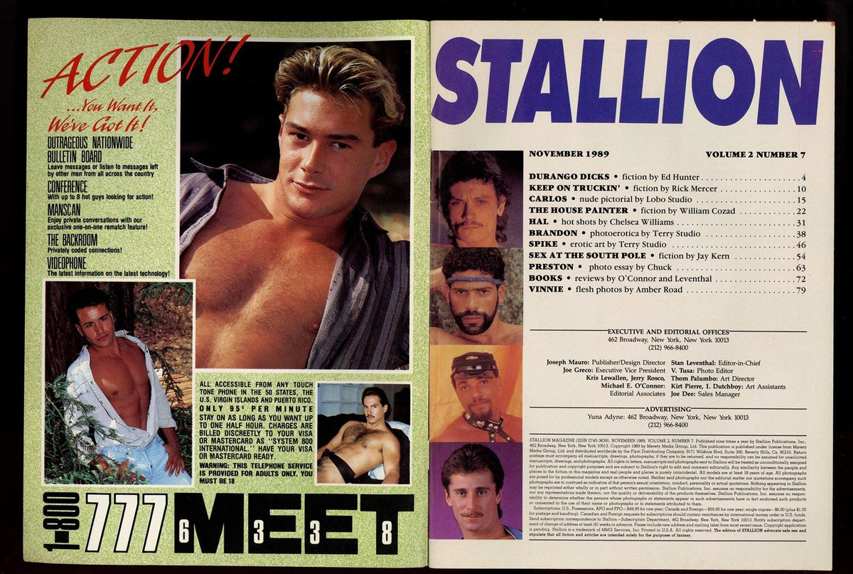 Stallion 1989 Lobo, Terry Studios, Chuck 84pg Vintage Gay Pinups Magaz ...