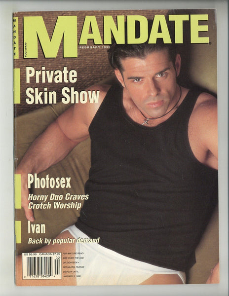 Mandate 1996 Catalina Video, Sinbad, 100pgs Lobo Studios Gay Magazine M24447