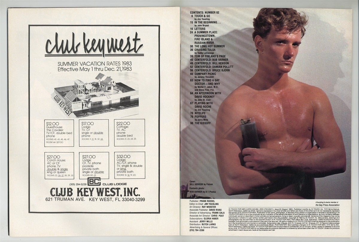 In Touch 1983 Bob Varner Bill Henson 100pgs Damian Pollitt Gay Magazin ...