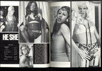 He She V3#1 Drag Queen Magazine 1973 Tranvestite 60pgs Shemale Tranny Girls, Golden State News M25706