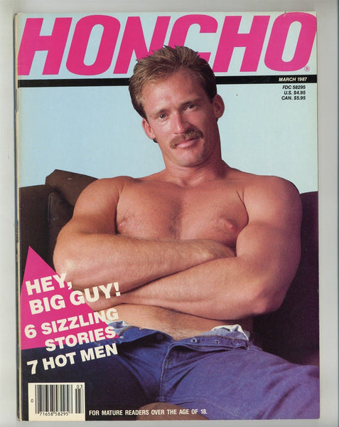 Honcho 1987 Kristen Bjorn, Torrey Vintage Hairy Leathermen 98pgs Gay Pinups Magazine M25042