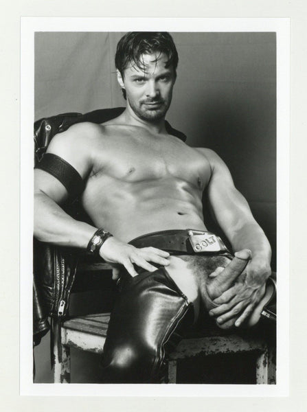 Ken Marcus/Nick McCoy 1997 Colt Studio Handsome Buff Beefcake 5x7 Leather Pants Jim French Gay Nude Photo J10887