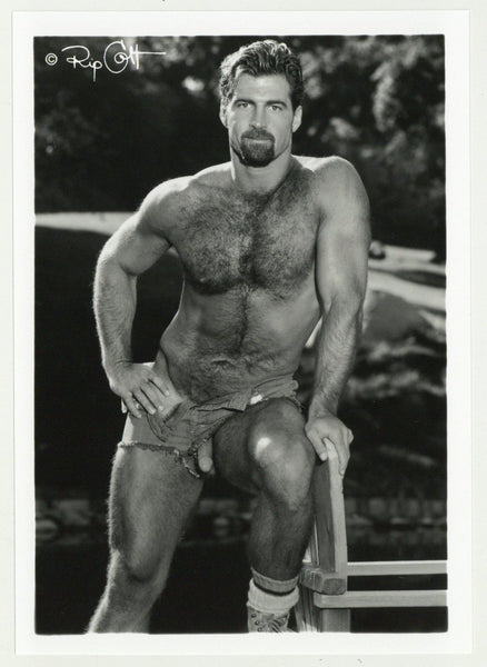 Anthony Page 1999 Colt Hairy Chest Beefcake 5x7 Teddy Bear Gay Nude Photo J10899