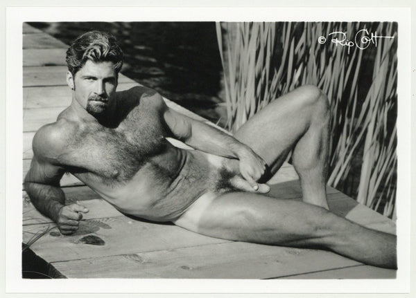 Anthony Page 1999 Colt Studios Hairy Tanned Beefcake 5x7 Outdoors Jim French Gay Photo J10918