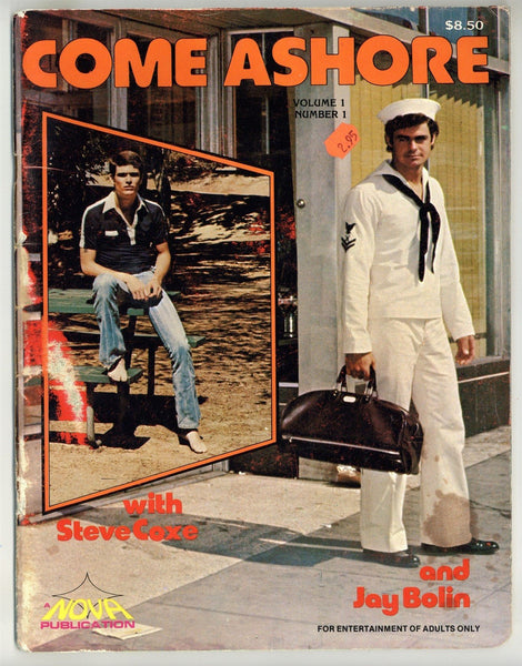 Come Ashore 1980 Steve Coxe, Jay Bolin 52pg Nova Studios Vintage Gay Magazine w/Navy Sailor M25173