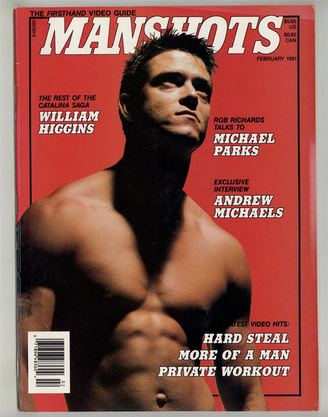 Manshots 1991 Falcon Studios 84pgs William Higgins Gay Pinup Magazine M25324