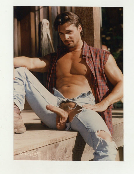 Ken Marcus/Nick McCoy 1997 Colt Studio 5x7 Handsome Sexy Stare Hunk Gay Nude Photo J10953