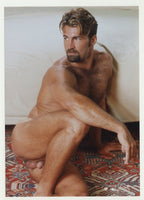 Anthony Page 1999 RIP Colt 5x7 Teddy Bear Beefcake Hairy Gay Nude Photo J10996