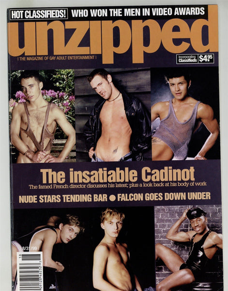 Unzipped 1999 Joshua Scott, Justin Damon, Steve Cannon 58pgs Gay Pinup Magazine M25333