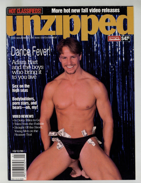Unzipped 1999 Adam Hart, Lex Kyler, Michael Knight 58pgs Gay Pinup Magazine M25335
