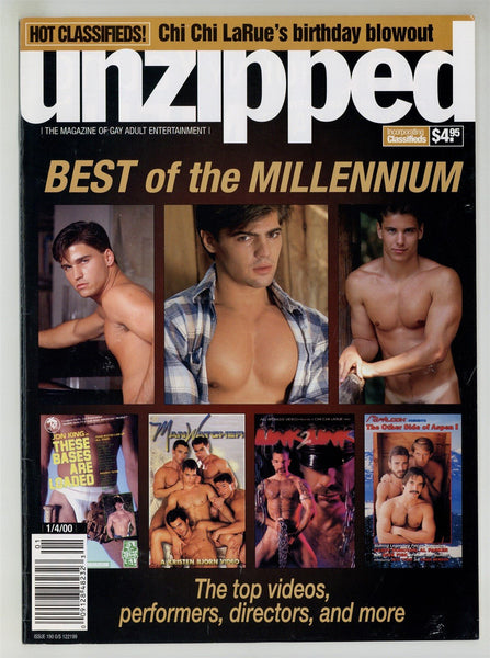 Unzipped 2000 Best of Millennium Stars 50pgs Jeff Stryker Gay Pinup Magazine M25340