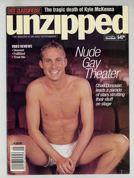 Unzipped 2000 Chad Donovan, Steve Hammond, Mike Kennedy 50pgs Gay Pinup Magazine M25346
