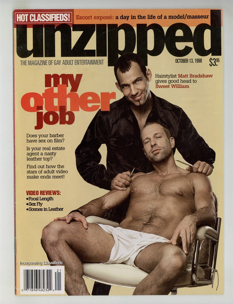 Unzipped 1998 Max Grand, Andre Bolla, Tom Chase 50pgs Gay Pinup Magazine M25350