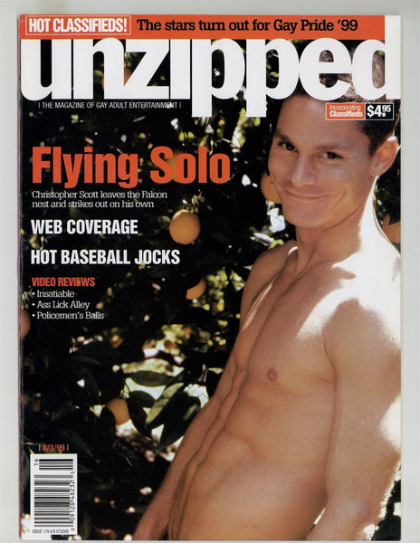 Unzipped 1999 Christopher Scott, Jack Ryan, Vince Bandero 58pgs Gay Pinup Magazine M25352