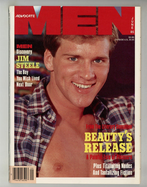 Advocate Men 1985 Jim Steele, Rydar Hanson, Joe Stevens 88pg Gay Magazine M25364