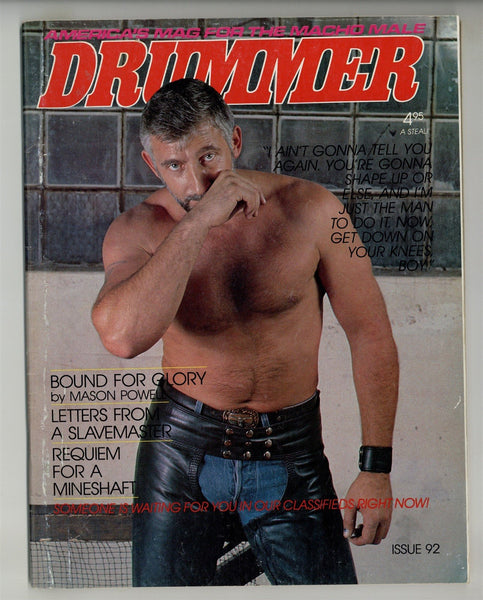 Drummer 1986 Ken Savage, Bill Ward, John Preston 98pgs Vintage Leather Gay Magazine M26034