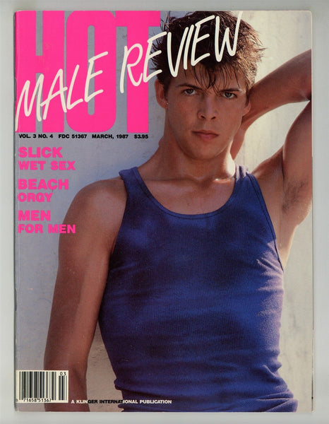 Hot Male Review 1987 Michael Gere, Jeff Stone, William Higgins, Canyon Studios 84pgs Gay Beefcake Magazine M26039