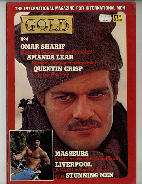Gold 1978 Omar Sharif 68pgs Gorgeous Beefcake Men Vintage Gay Magazine M26048