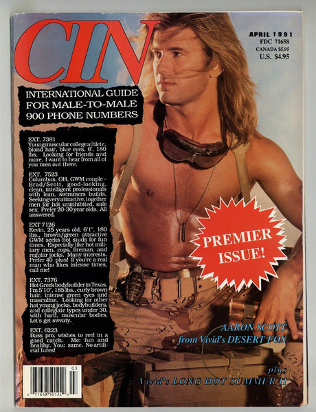 Cin 1991 Vivid Video, Long Hot Summer, Desert Fox, Jason Ross, Aaron Scott 100pgs Gay Sex Magazine M26061