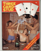 Three Card Stud 1978 Poker Card Game Sexual Pictorial 48pgs Hard Sex Magazine M26076