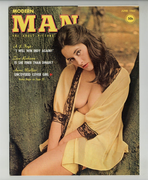 Modern Man 1962 Anne Walker, Lenny Bruce 60pgs Nude Vintage Pinups Magazine M26162